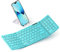seenda Clavier Bluetooth Pliable - Mini Portable Clavier sans Fil avec Pavé Numérique,AZERTY,Rechargeable,Pleine-Taille, pour Windows iOS Android Tablette iPad - Bleu