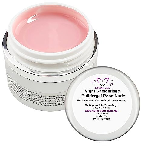 15g Vight Fiberglas Camouflage Buildergel Rosé Nude (3) – Leicht abdeckendes Aufbaugel mit stabilem Halt & starker Haftung
