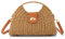 LHHMZ Womens Retro Straw Woven Cross Body Bags Portable Small Box Shoulder Bags Messenger Satchel