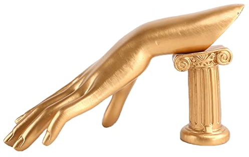 Yining-999 Schmuckaufbewahrung Schmuck-Finger-Display-Mannequin-Ständer, Mannequin-Handform for Schmuck, Armband, Ring, Uhr, Display-Handständer für Ringe, Ohrringe, Halsketten (Color : Gold)