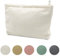 JAMSSOW Kosmetiktasche,Kleine Make up Tasche,Cord Kosmetiktasche,Reise Kulturtasche mit Reißverschluss,Multifunktionaler Kosmetiktasche,Kleine Kosmetiktasche für Handtasche für Frauen(cremeweiß)