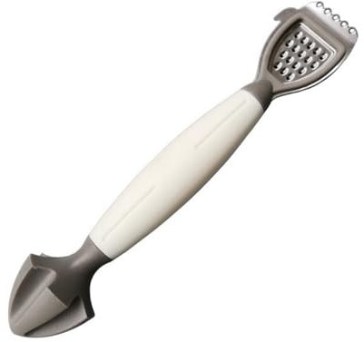 Lemon Stainless Steel Zester,3 in 1 Lemon Zester Peeler, Kitchen Peeler Tool for Cocktails Lime Oranges Kitchen Gadgets (White)