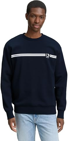 Tom Tailor Denim Herren 1047941 Crewneck Sweatshirt mit Print