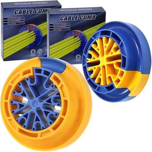 Cable Comb,Wire Comb, Network Cable Management Tools,Network Tools for Sorting Wires, (Yellow Blue+Blue Yellow) 2 Cable Organization Tools, and Ethernet Cable Organization Tools