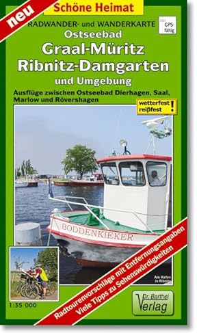 Radwander- und Wanderkarte Ostseebad Graal-Müritz, Ribnitz-Damgarten und Umgebung: Ausflüge zwischen Dierhagen, Rövershagen, Markgrafenheide, Marlow ... Saal, Marlow und Rövershagen (Schöne Heimat)