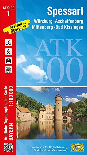 ATK100-1 Spessart (Amtliche Topographische Karte 1:100000): Würzburg, Aschaffenburg, Miltenberg, Bad Kissingen (ATK100 Amtliche Topographische Karte 1:100000 Bayern)