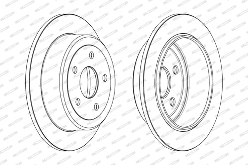 FERODO BRAKE DISC | DDF1958C | REAR | FOR JEEP WRANGLER III 2006- | OE-MATCHING QUALITY | SMOOTH & QUIET PERFORMANCE