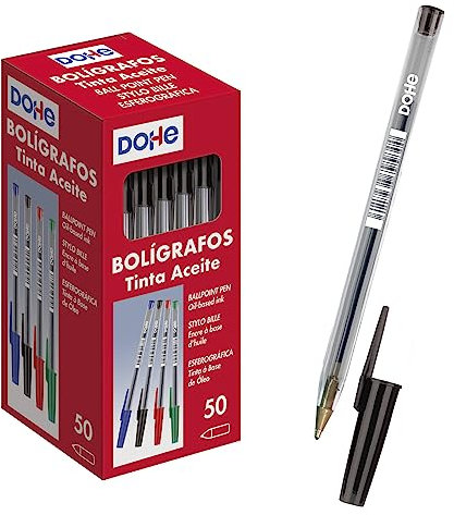 MTL Dohe - Kugelschreiber mit Kapuze - 1,0 mm - 50 Stück - schwarz