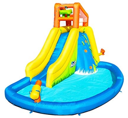 Bestway® H2OGO!™ Wasserpark mit Dauergebläse „Mount Splashmore“ 5-10 Jahre 435 x 286 x 267 cm