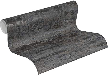 A.S. Création papier peint intissé Neue Bude 2.0 Edition 2 Stones & Structure papier peint brique 10,05 m x 0,53 m noir 374154 37415-4