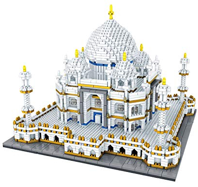 Larcele 1160 Stücke Weltberühmtes Gebäude Set Bausteine Spielzeug Bricks Bauen Bauklötze für Kinder und Erwachsene KLJM-03 (Taj Mahal,Indien)