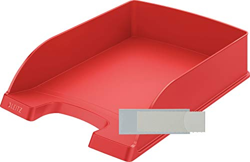 Leitz Plus Briefablage Standard A4 (10er Pack + 20 Etiketten, rot)