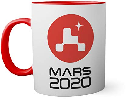 Mars 2020 Nasa Perseverance Tasse innen und am Henkel rot außen weiß Mug 330ml