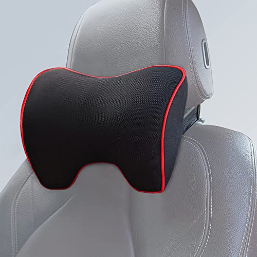 ZATOOTO Espuma Viscoelástica Soporte del Cuello de Conducción Conductor o el Vehículo de Pasajeros Reposacabezas Coche, Lavable, Cómodo, Suave y Transpirable (Negro)