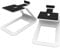 Kanto SE4W Elevated Desktop Speaker Stands for Medium Bookshelf Speakers & Mid-Size 3”-4” Studio Monitors | 5.6” Tall | Supports 9 lbs | Damping 2.0 mm Silicone Padding | ¼”-20 Mounting | White | Pair