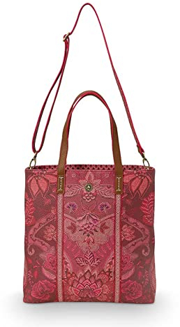 Pip Studio Einkaufstasche Square | Dark Pink - 33 x 36 x 10