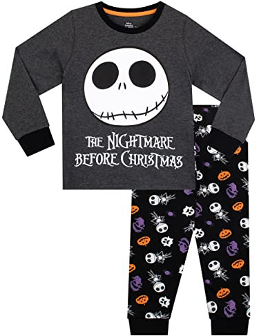 Disney Boys Pyjamas The Nightmare Before Christmas Black 8-9 Years
