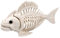 Boland 72400 - Fisch-Skelett, Größe 24 cm, beweglicher Mund, Attrappe aus Kunststoff, Dekoration für Halloween, Karneval oder Mottoparty, Beige-schwarz