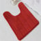 Lifup Tapis Contour WC Doux en Molleton de Corail Antidérapant, Tapis de Toilette WC Absorbant, Tapis Salle de Bain Lavable en Machine Vin Rouge 50 x 60 cm