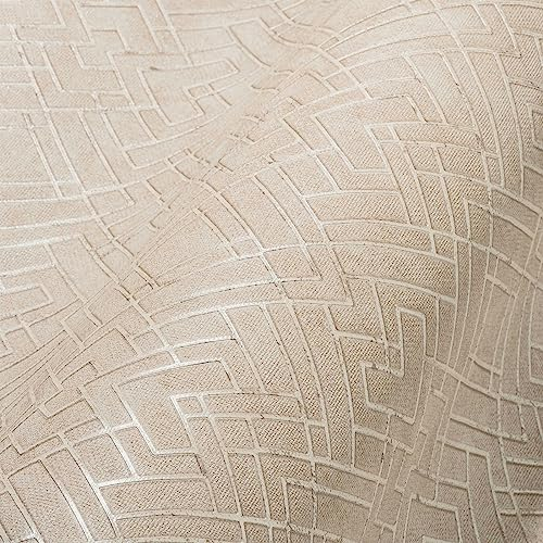 Livingwalls Travel Styles Vliestapete - Tapete mit Ornamentverzierung in Beige und Silber - klassische Wandtapete für verschiedene Räume in 10,05 m x 0,53 m