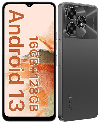 UMIDIGI A15C Teléfono Móvil, 16GB(8+8GB)+128GB/TF 1TB Smartphone, Cámara 48MP+8MP, 6,7 Pantalla HD+ Movil, Batería 5000mAh, Android 13 Moviles, 4G Dual SIM/Octa-Core/NFC/Fingerprint/OTG/GPS, Gris