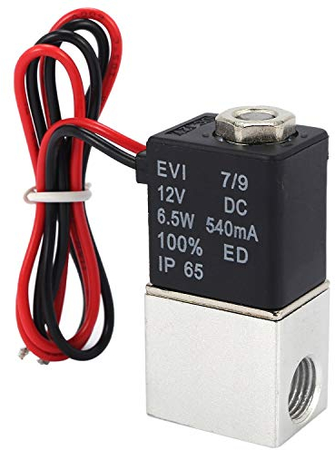 Desikixudy DC12V Magnet Ventil 1/4 2 Wege Druck Luft Ventile mit Normaler SchließUng für Wasser, Luft und Gas