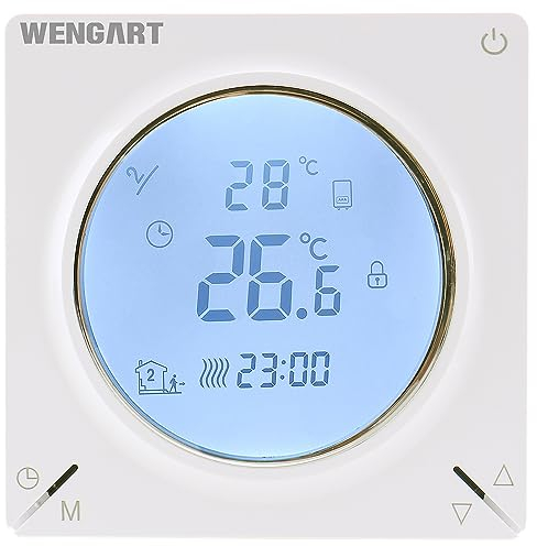 Wengart Water Heating Thermostat WG106,Weekly Programming,Digital LCD Display,Easy Operation,Suitable For Hot Water Heating System,Saving Energy,Linkable Gas Boiler