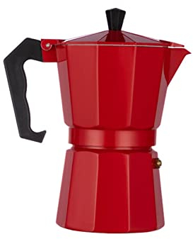 XiVue Bollitore per l'acqua Caffettiera in Alluminio Caffettiera Moka Caffettiera per caffè Espresso Caffettiera Moka (Colore : Rosso)