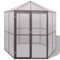 Festnight Invernadero de Aluminio XXL,Invernadero de Jardín 240x211x232 cm Policarbonato Transparente Invernadero de Vidrio Casero Plantas Cultivos Marrón