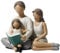 Doxiuyo Famiglia di 3 Figurine Decorazione Scultura in Resina per Famiglia Statua di Genitori e Figlia Regali per la Decorazione