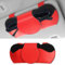ANBOO Brillenhalter Für Auto, Sonnenbrillenhalter Auto, Auto Brillenhalter，Hochwertiges PU Leder Brillenetui Mit Magnetverschluss Universelles Design Passt in Alle Fahrzeuge (Rot)
