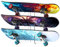 Luxinika Horizontale Wandhalterung für Snowboard und Skateboard, 1 Stück, transparente Skateboard-Aufbewahrungsbügel (drei Ebenen)