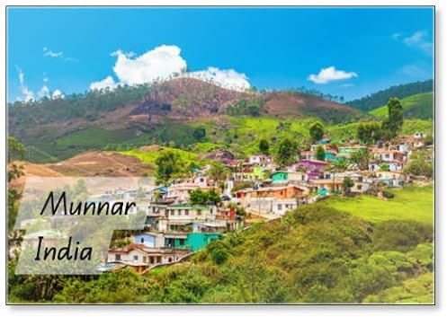 Munnar Town in Kerala, India, Fridge Magnet