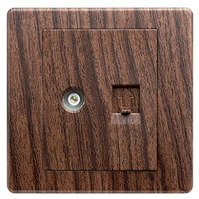 Interruptor de palanca retro, interruptor de enchufe de madera, interruptor de luz de color de madera, puerto LAN, computadora, teléfono, TV, pared interruptor de alimentación