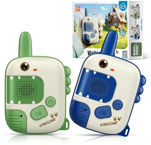 Walkie Talkie Kinder, Dinosaurier Spielzeug ab 3 4 5 6 7 8 Jahren Junge 3-8 Jahre Geschenkideen Walky Talky Geschenk Junge 3-8 Jahre Outdoor Spiele für Jungen Funkgerät Kinderspielzeug Spielsachen