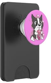 Border Collie Kawaii Dog Lover Border Collie PopSockets PopWallet pour MagSafe