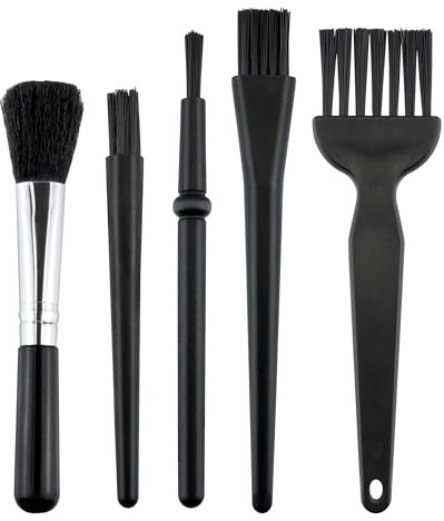 Ainkou 5 PCS Mini Keyboard Cleaning Brushes Kit, PP Handle Nylon Anti Static Electronic Dust Cleaning Brush for Computer Keyboard Motherboard Camera Small Space