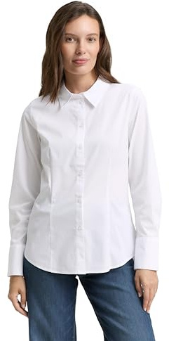 TOM TAILOR Damen 1048370 Bluse, 20000-White, 44