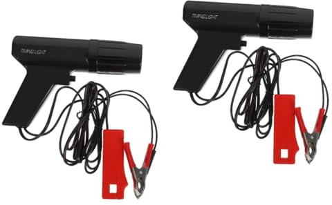 MUCKLILY 2st -reparaturwerkzeuge Timing-tool Messgerät Zeitliche Koordinierung Timing Licht Automobil Kfz-werkzeug Blitzlicht Bremsflüssigkeitstester Ventil Black Plastik