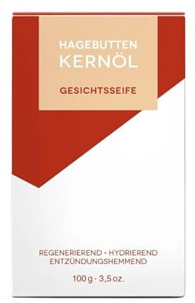 Hagebuttenkernöl Gesichtsseife, regenerierend, hydrierend, entzündungshemmend, 100g, palmölfrei