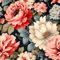Auspicium Vintage Floral Peel and Stick Wallpaper,Red and White Flowers Self-Adhesive Removable Wallpaper Contact Paper for Decorative Bedroom Bathroom House Wall (17.3 x 118 inches)