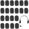 15Pcs Mini Microphone Foam Cover, Lapel Headset Microphone Windscreen Black Sponge Mic Cover for Variety of Headset Microphones