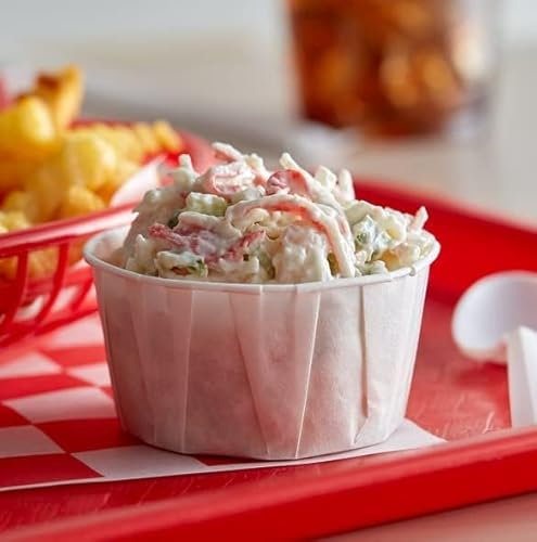 HOT BARGAINS 250 x 4oz Paper Soufflé Cups – Disposable Waxed Paper Ramekins, Portion Cups, Sauce Pots, Condiment & Dipping Cups – Ideal for Catering, Takeaway & Food Service (4oz, 250, Count)