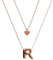 Bronzallure Collana Donna Graduata placcata Oro 18k – Collana Doppio Filo con Iniziale R e Cuore – Gioielli Made in Italy – Idea Regalo Compleanni, Anniversari, Festa Donna, Festa Mamma