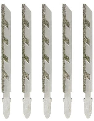 5er-Pack Stichsägeblätter mit T-Griff, 100 mm, 4 Zoll, diamantbeschichtetes Stichsägeblatt-Set, Mauerwerk, Granit, Fliesenschneiden, Elektrowerkzeug-Zubehör
