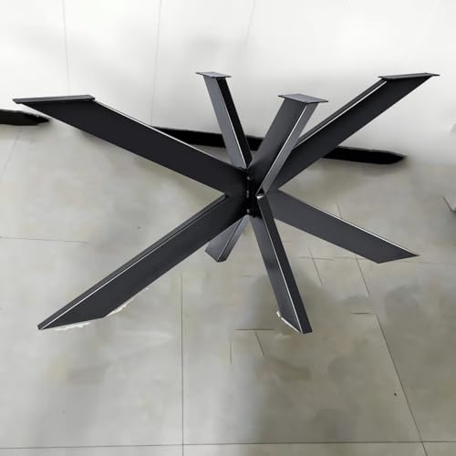 DIY Spider Tisch Gestell - Einfache Montage Metall Tischbein - Esstisch Bein - Tischbeine Möbelbeine, pulverbeschichtete Stahlbeine (Schwarz, 98 * 40 * 43cm)
