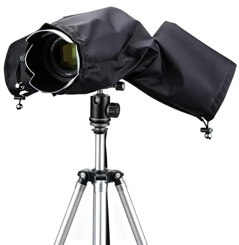 Kamera Regenschutzhülle, Wasserdichter Regenschutz für Fujifilm Nikon Sony Canon Appareil DSLR Photo Reflex, Ideal für Outdoor-Fotografie, Reise und Sportevents, Verstellbaren Ärmeln