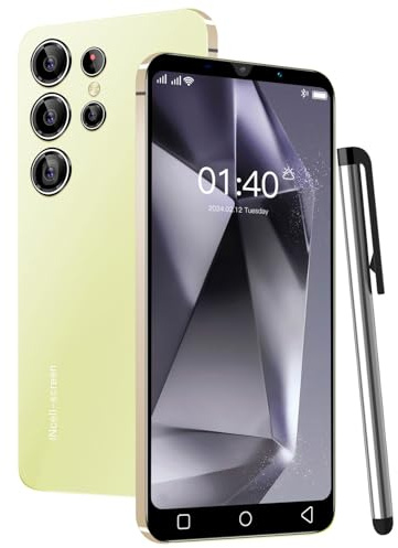 CatCalls Teléfono Móvil Barato, 5.0 Pulgadas Android 9.0 OS, 16GB ROM, Dual SIM Dual Cameras, Face ID Desbloquear Teléfonos Celulares,GPS,WiFi (S25Ultra-Gold)