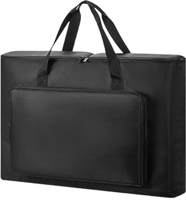 Uqezagpa 24inch / 27inch Monitor Carrying Case Travel Carrying Bag Protective Box for Desktop Computer Chassis Keyboard Cable Storage