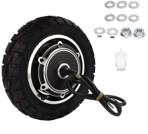 Koyike Kit Motore a Mozzo 1500W per Monopattino, 48V 72V Motore Brushless ad Alta velocità 1500RPM con Camera d'Aria, Apertura 112mm in Lega di Alluminio Parti di Ricambio 10(72V)